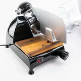 Berkel Red Line 250 | Original Profi-Aufschnittmaschine mit Messerdurchmesser 250 mm | schwarz | mit integriertem Schleifapparat | + von Hand gefertigtem Schneidebrett | VK: 1108- €