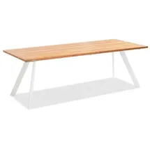 Niehoff Noah Tisch Stativprofil ivory Teak geölt,