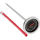 BROWIN® Analog Bratenthermometer mit Etui 101900 | 20-300 °C Grillthermometer aus Edelstahl | Garthermometer für Fleisch, Flüssigkeiten, Fett, Babymilch | Fleischthermometer für Backofen, BBQ, Grill