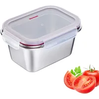 Westmark Edelstahl Lunchbox – Auslaufsichere Brotdose – Mikrowellen- &