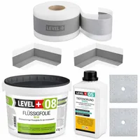 Level + Dichtset für Duschabdichtung Bad Flüssigfolie 4 kg