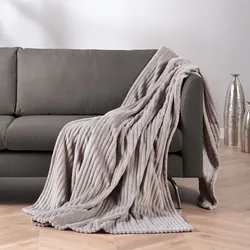 Decke FEINCORD taupe - braun