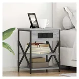 vidaXL Nachtschrank 2 pcs 41 x 31 x 51 cm Grau
