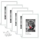 luxuskollektion Fotorahmen A3 Plexiglas Weiß 29,7x42 cm 5er Set