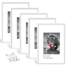 luxuskollektion Fotorahmen A3 Plexiglas Weiß 29,7x42 cm 5er Set