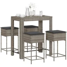 vidaXL Gartenbar-Set 5-tlg. Grau