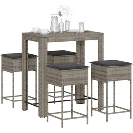 vidaXL Gartenbar-Set 5-tlg. Grau