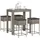 vidaXL Gartenbar-Set 5-tlg. Grau