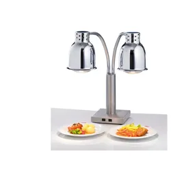 Scholl Buffet-Wärmelampe BiTherm, verchromt, Lampen getrennt schaltbar,  Modellnr. 24002/B/C
