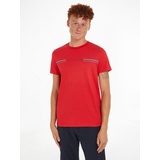 Tommy Hilfiger T-Shirt »STRIPE CHEST TEE«, Gr. S, Primary Red, , 79268960-S