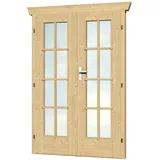 SKANHOLZ Skan Holz Doppeltür BxH 123,4 x 19,3 cm vollverglast für 28 mm Häuser