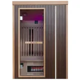 DEKO VERTRIEB BAYERN Infrarotkabine Luxus LED Infrarotsauna-Infrarotkabine 130x105 Dual-Therm Vollspektrum