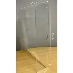1x Exacompta ExaScreen, Schutzscheibe oder Trennwand für den Verkaufstresen (zum Stellen), 95x68cm