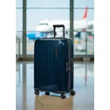 Trolley mit 4 Rollen erweiterbar 69cm + GRATIS HOTELGUTSCHEIN Metallic Dark Blue