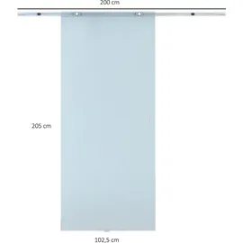 Homcom Glasschiebetür rechts 102,5 x 205 cm transparent