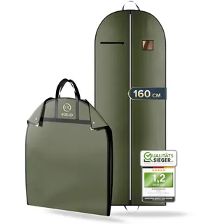FiRiO® 1 x Premium Kleidersack lang 160 cm - 50% DICKERES Material - Faltbare Kleidersack Reisetasche - Business Anzugtasche, Anzug Kleidersäcke - Atmungsaktive Kleiderhülle für Reise & Aufbewahrung