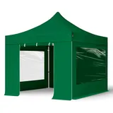 TOOLPORT Faltpavillon 3 x 3 m inkl. 4 Seitenteile Dunkelgrün