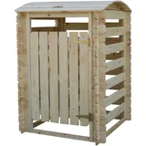 TIMBELA Mülltonnenbox Holz M606-1 für 1 Behälter