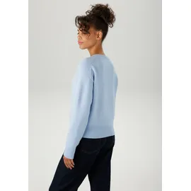 Aniston CASUAL Strickjacke hellblau-meliert 38