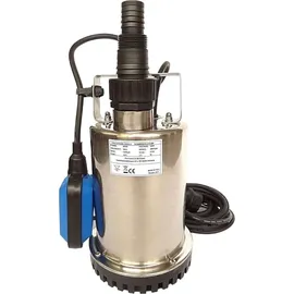 chm GmbH® Flachsaugpumpe Edelstahl 750 Watt Kellerpumpe, Tauchpumpe, Poolpumpe