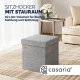 CASARIA Sitzhocker 2er-Set Grau
