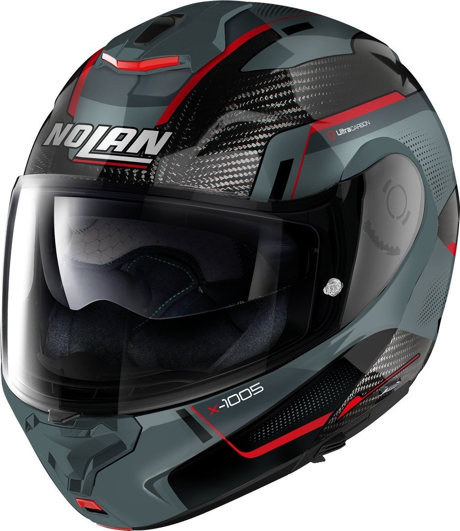 Nolan X-1005 Ultra Carbon Undercover N-Com Helm, grijs-zilver, M Voorman