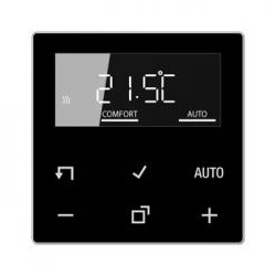 Jung Display Standard zur Raumtemperaturregelung (Echtglasfront schwarz)