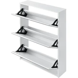 [en.casa] Lund 63 x 102,5 x 17 cm verspiegelt / weiß
