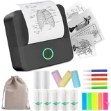 Taschendrucker, Mini Drucker, Wireless BT Fotodrucker Tragbarer ThermodruckeR