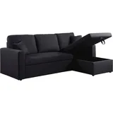 habitat garten Ecksofa 3-Sitzer Schwarz