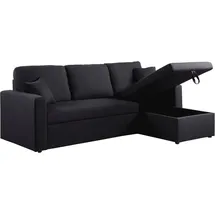 habitat garten Ecksofa 3-Sitzer Schwarz
