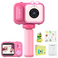 Ukuu Kinderkamera für Hochauflösende Fotos & Videos - Spezialeffekte, Ausklappbare Selfie-Kamera mit Stativ und 32 GB TF-Karte für Kinder von 3-12 Jahren
