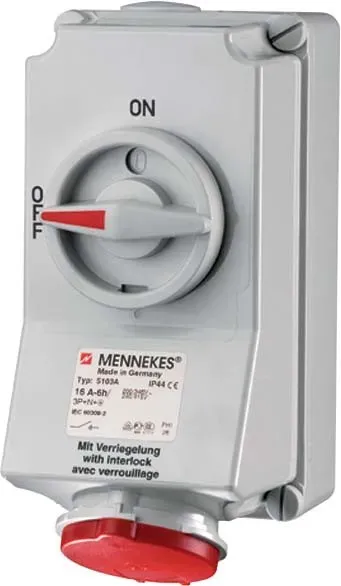 Mennekes Wanddose DUO 5103A