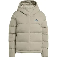 adidas Helionic Climawarm Daunenjacke mit Kapuze Silver Pebble L