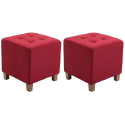 CLP 2er Set Sitzhocker Pharao rot