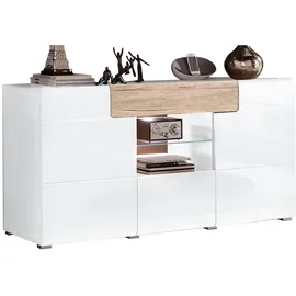 OTTO home Sideboard Toledo 159 x 83,4 x 37 cm Weiß / Schwarz