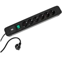 Bachmann Steckdosenleiste 6-fach 2 m Schwarz