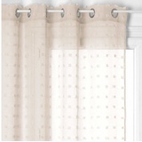 Atmosphera Créateur d'intérieur Gardine Lily - beige - 140x240 cm - Leinen weiß