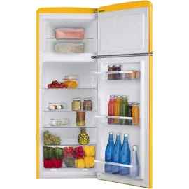 Amica KGC 15633 Y Retro-Kühl-Gefrierkombination (206 l, 1440 mm hoch, Gelb)