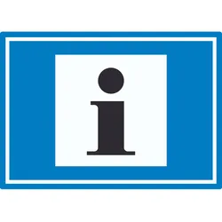 Information Symbol Aufkleber A0 (841x1189mm)