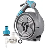 Flexible Und Ausziehbare Schlauchtrommel. Vielseitige Sprühmuster. Einstellbarer Wasserdruck. Für Den Garten.