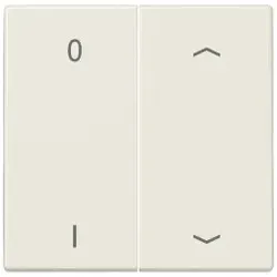 Jung ENOLS995P01 EnOcean Funk-Wandsender 4-kanalig, Symbole 0 I und Pfeil, Serie LS, weiß