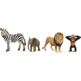 Schleich Wild Life, Afrika Starter Set, 4-teilig, (Löwe/Zebra/Elefant/Schimpanse)