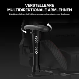 GTPLAYER Gaming Stuhl Holz Schwarz