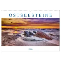 Calvendo Ostseesteine (Wandkalender 2026 DIN A3 quer), CALVENDO Monatskalender:
