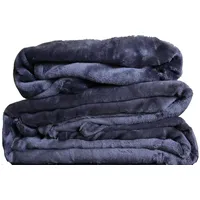KH-Haushaltshandel Winter Bettwäsche Teddy Fleece Flausch Plüsch 135x200+80x80cm dunkelgrau,