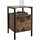 Relaxdays Nachtschrank 2 Schubladen 40 x 40 x 61 cm Braun/Schwarz