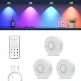 Jssevn Schrankbeleuchtung, Kabellose, Wiederaufladbare Magnetische Led-leuchte, Led-vitrinenleuchte, Dimmbare Schrankleuchte Für Vitrinen