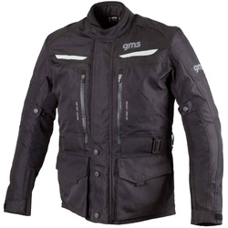 GMS-Moto Gear, Textiljacke wasserdicht - Schwarz - XS