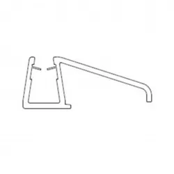 HSK Atelier Pur Wasserabweisprofil gebogen, für AP.38 Art. E100059-2, Ersatzteile, transparent